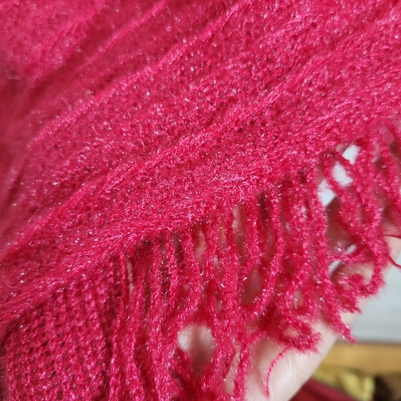 Shimmer Hot Pink Poncho - Picture 4 of 6